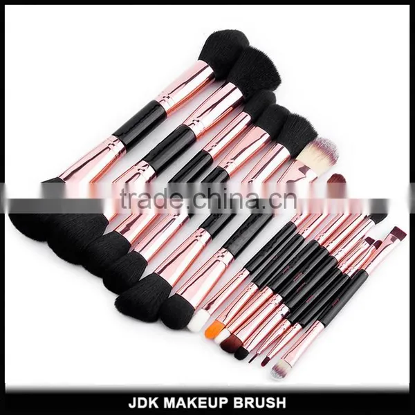 Duo End Rose Gold 14pcs Fiber Hair Makeup Brush Set Gift Box Pacakging Beauty Brush Custom Logo Makeup Brushes for Sale photo-2
