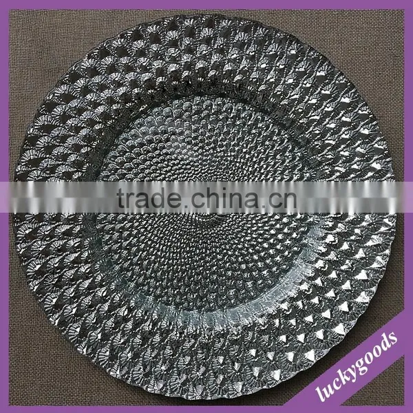 Wholesale Fancy Dishes Silver Gold Glass Dish Plate photo-3