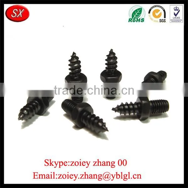 High Precision Carbon Steel Blacken Double Thread End Screw Rod photo-4