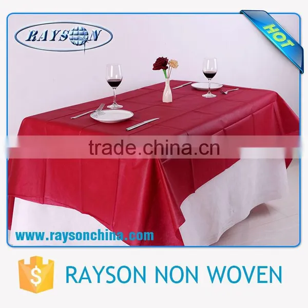 Polypropylene Nonwoven Non-slip Wholesale White Tablecloth for Wedding photo-4