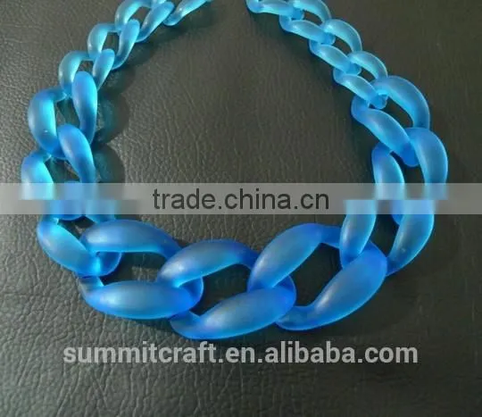 Custom Fashion Exaggerate Chic Chain Resin Necklace photo-4