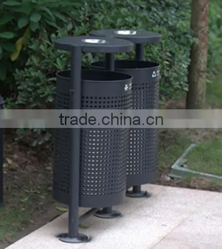 Arlau Outdoor Galvanized Steel Garden Dustbin photo-2