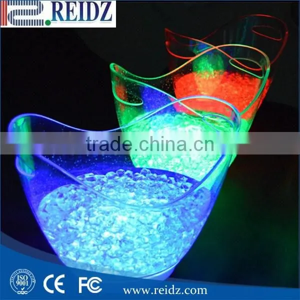 REIDZ Factory Hot Supply OEM Simple Shape 4 or 5 Bottle of Led Plastic Ice Bucket photo-3