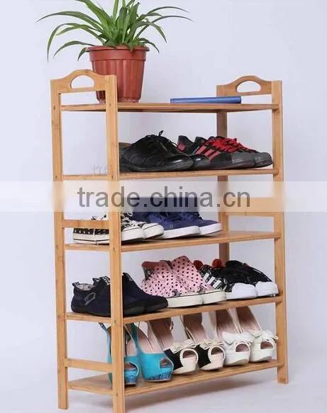 Simple Wooden Bamboo Shoe Rack photo-2