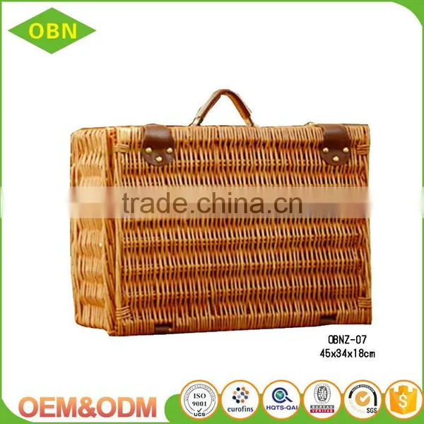 Wholesale China Factory Export Cheap Mini Willow Wicker Empty Picnic Basket for Two Person photo-3