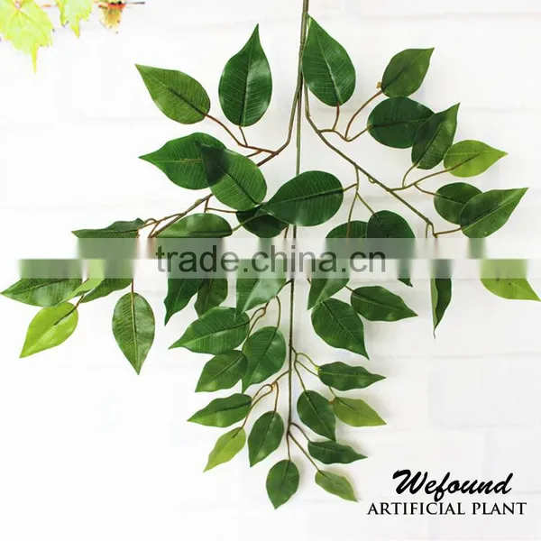 Factory Direct Plastic Handle High Simulation Banyan Tree Leaf Green Leaf Decoration Sets do Wholesale Shooting photo-3