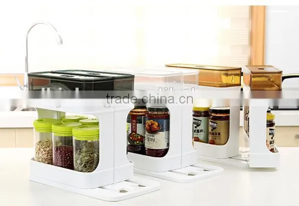 Wholesale Plastic Multifuction Bottle Storage Box for Kitchen photo-2