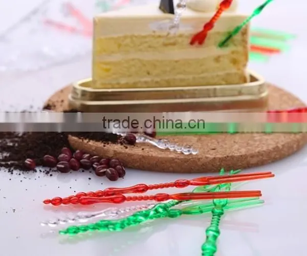 Useful Plastic 50pcs Cake Forks Set/ Disposable Plastic Fruit Forks photo-4