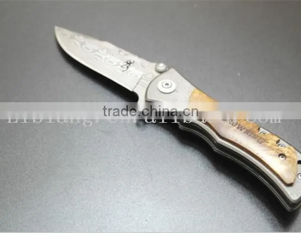 Special Gift for Men 400C Damascus Folding Knife photo-3