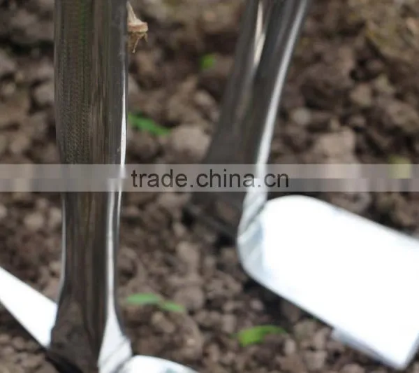 Best Sale High Grade Stainless Steel Mini Anti Slip Handle All Steel Farming Hoe photo-3