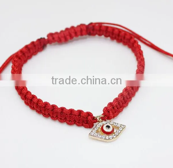 Rhinestone Evil Eye Charm Macrame Bracelet Personalized Frendship Bracelet for Promotion Gifts photo-5