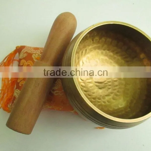 High Quality Buddhist Meditation Healing Hammered Tibetan Singing Bowl photo-3