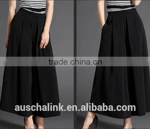 Auschalink Women Elegant High Waist Loose Dress Pants Customized photo-6