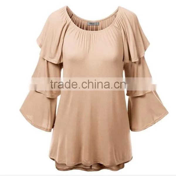 Z&M 2017 Blouse Women Summer Women Casual Blouse Designs Blouse Women photo-3