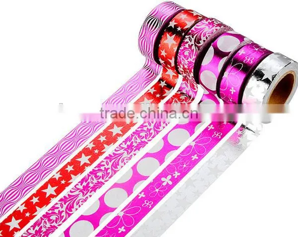 6 Pure Colors Washi Tape One Set Adhesive Paper Decorative Adhesive Paper photo-2
