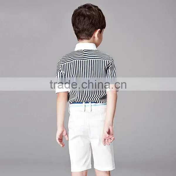 New Summer Boys Formal Clothing Set 3Pcs Boy Suit Include Tie Stripe Shirts And Shorts Fancy Children Wear B-NB-CS905-25 photo-5