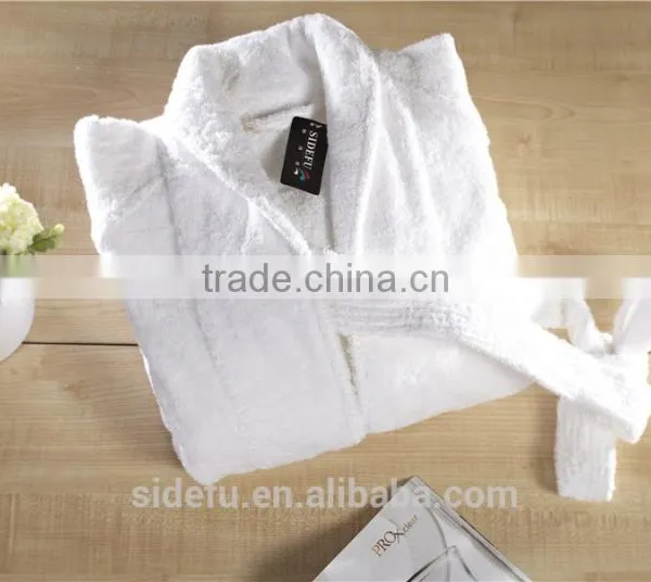 Hot Selling Customized Quick Dry Luxury White Shawl Collar Wholesale Hotel Terry Bathrobe photo-2