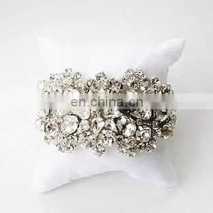Aidocrystal Diamond Hand Wedding Cuff Bracelet For Women's Handmade Silver Jewelry