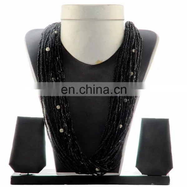 Indian Costume Jewellery -Pearl Necklace Set- photo-2
