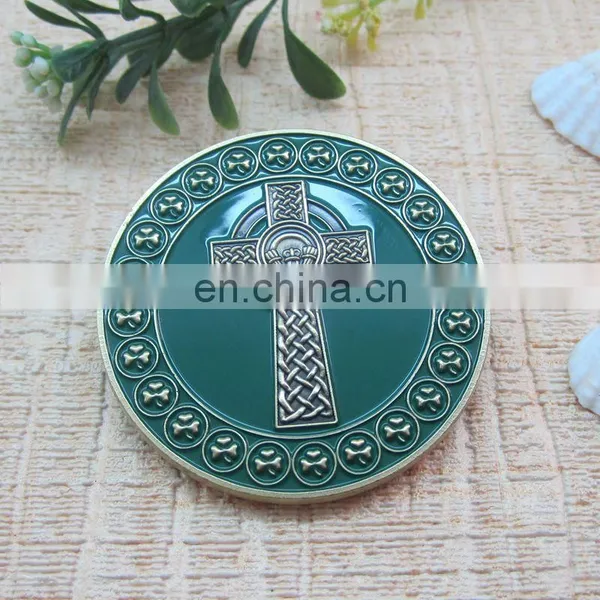 Logo Engraved Antique Silver Coin Colored Silver Coins photo-2