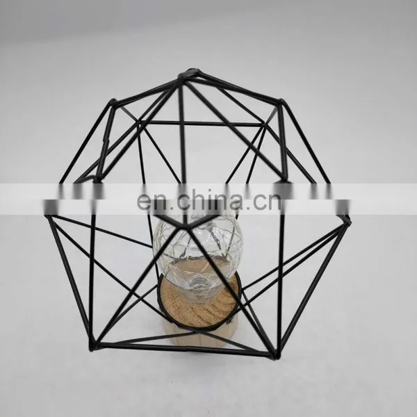 Wooden Metal Lantern Led Copper Wire String Light For Home Decoration Night Light photo-4