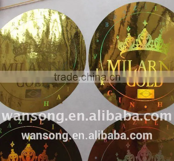 3D Hologram Label Roun Design Printint Logo 3d Hologram photo-3