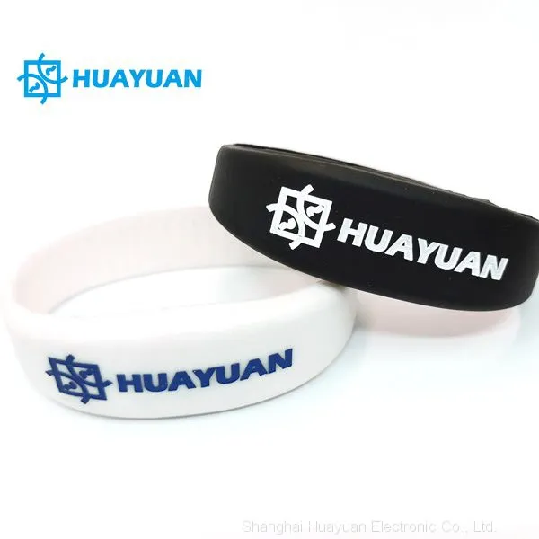 Full-color Wholesale HF/NFC Personalized RFID NTAG213 Silicone Chip Wristband