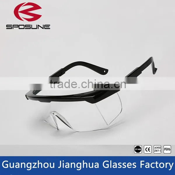 New 2016 Black Frame Trendy Glasses Clear HD Vision Safety Work Glasses Painting Printing Anti-splash Goggles Against Radiation photo-3