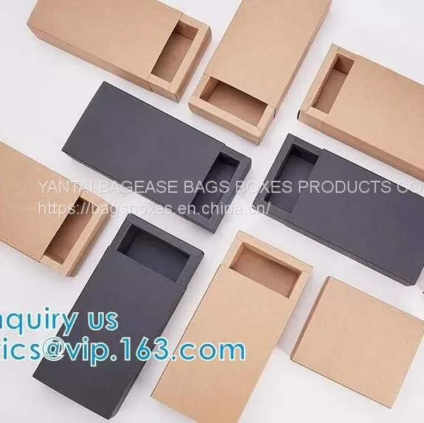 Food Kraft Paper Drawer Box Festival Gift Wrapping Boxes Soap Jewelry Candy Weeding Party Favors Gift Packaging Boxes photo-3