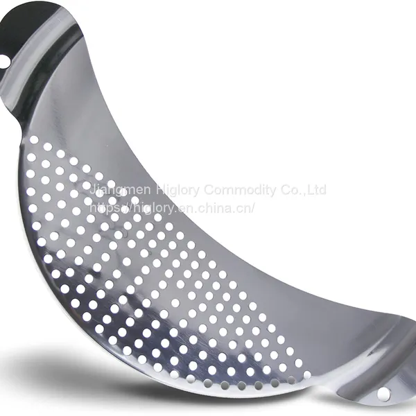 Stainless Steel Moon Pot Strainer Colander Pasta Drainer Pan Pot Strainer With Recessed Hand Grips photo-4