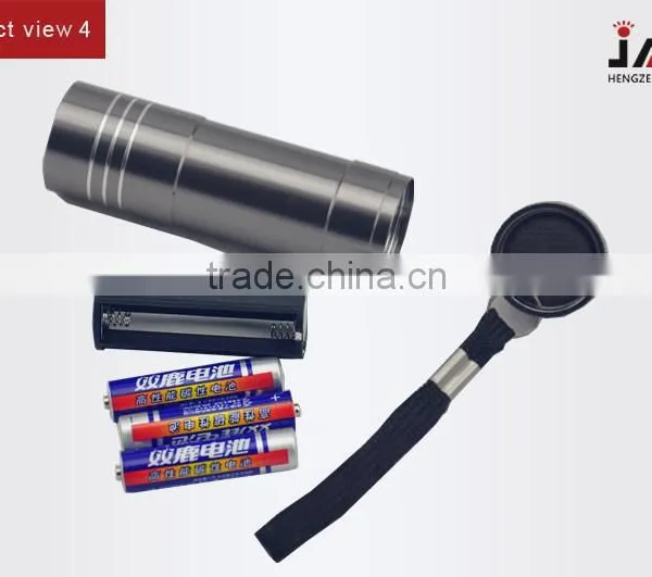JAK HF1203 Shockproof 9 LED Aluminium Flashlight photo-5