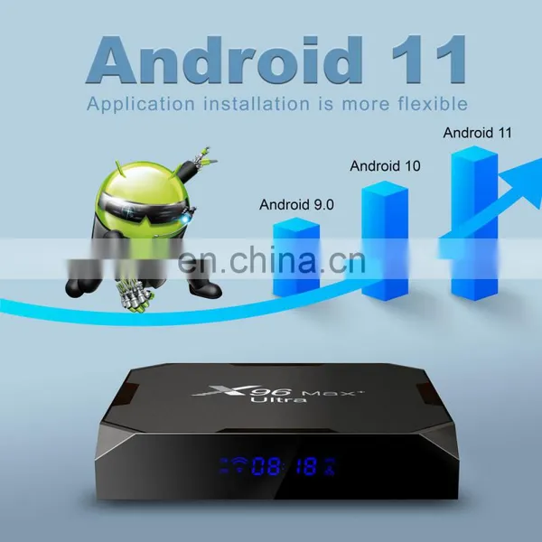 AV1 Support X96 Max+ Ultra Android 11.0 TV Box Amlogic S905X4 2.4G/5G WiFi 8K H.265 HEVC Set Top Box Media Player OEM X96 Max photo-3