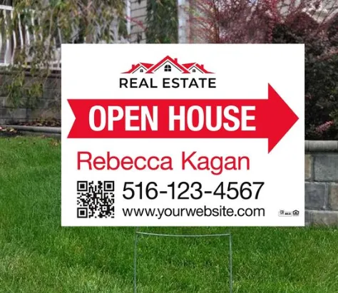 Custom 4mm Corrugated Plastic Real Estate Yard Signs – Weatherproof Property Sale Boards