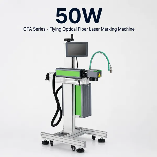 ZCINKJETS GFA Series 50W Powerful Flying Fiber Laser Marker for High-Speed Industrial Coding