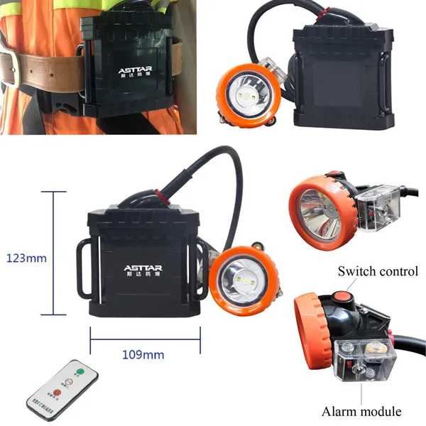 KLW6LM(A) Methane Alarm Cap Lamp - 3.7V 6Ah Li-ion Battery, LED Light ≥15h Continuous Use photo-2