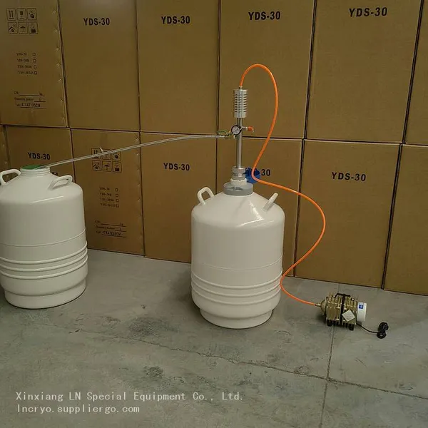 Portable Liquid Nitrogen Foot Pump, LN2 Transfer Device for Lab Dewar Flask