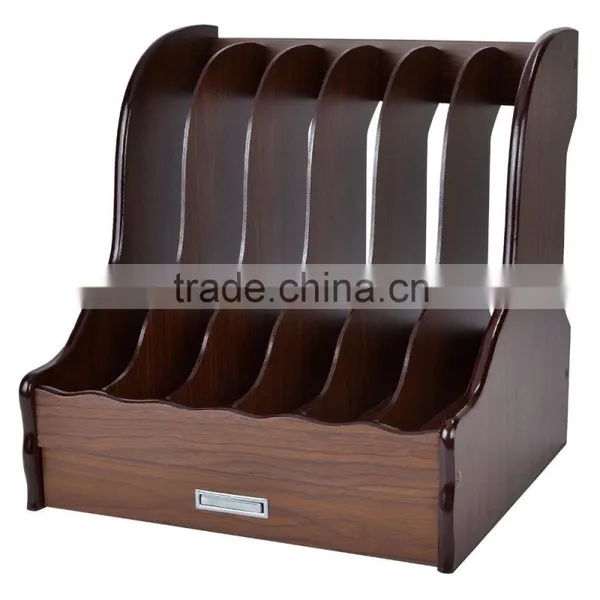 Wooden File Case Wooden Bookcase Wooden Organizer photo-6