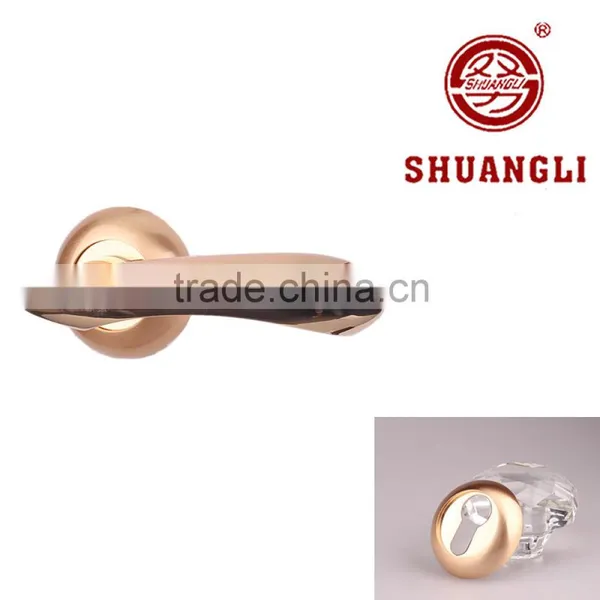 New Arrival !!Shuangli Manufacturer Hot Sale Door Handle,doorhandle on Gold ,high Quality Zinc Alloy Door Handle