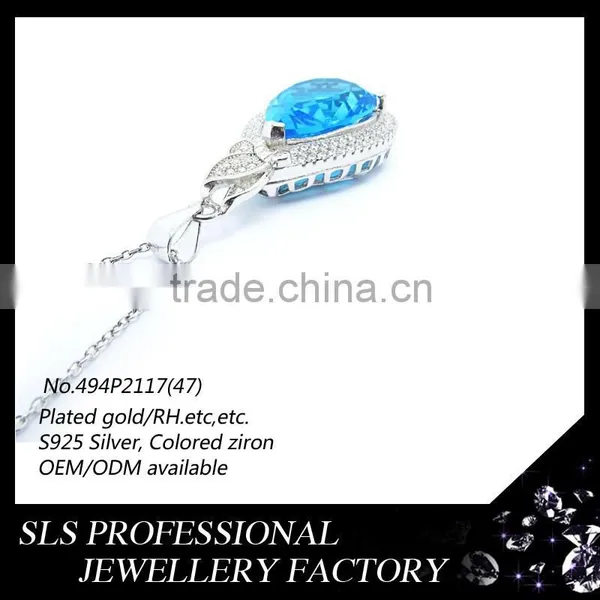 Wholesale Charm Pendant 925 Silver Jewelry Pendant for Women Roman Aquamarine Jewelry Pendant photo-5
