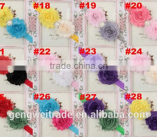 Manufactory Wholesale Baby Hair Band Flower Rough Selvedge Children Hair Accessory With Pear photo-3