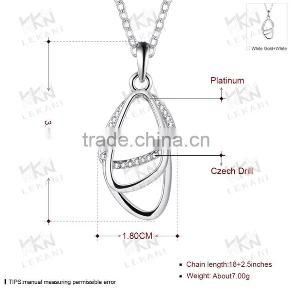 Metal Necklace Vola Shape Specail Design 18k White Gold Plated Necklace photo-3
