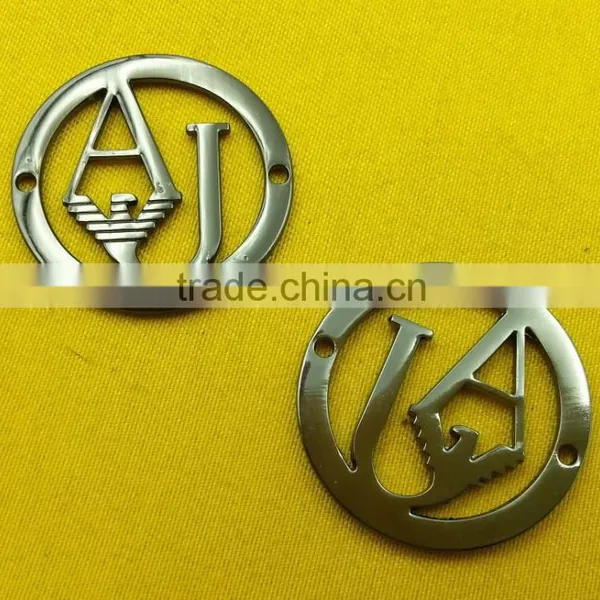 25mm Sew-on Logo Metal Badges For Jeans Clothes -- MZ6080 photo-2