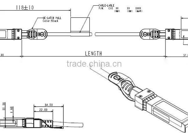 Fiber Optical Module Cable Assembly AOC 10G SFP+ Direct Attach Active Cable photo-2