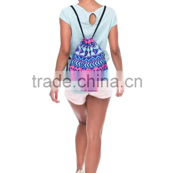 Brand New 3D Print Aztec High Quality Kids Colorful Drawstring Bag photo-4
