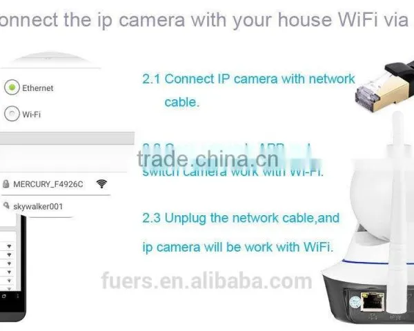 Popular KERUI 2million Pixel CMOS KERUI HD Network Camera Supports Resolution (1280*720) Wifi IP Camera for Alarm System photo-5