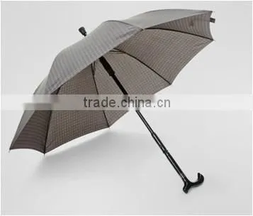 Best Quality Pongee Fabric Auto Open Stick Walking Cane Umbrella