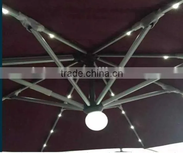 2015 Most Fashion Double Layer 3m*3m Automatic Solar Umbrella With Led Lights, Sensor and Remote Control photo-2