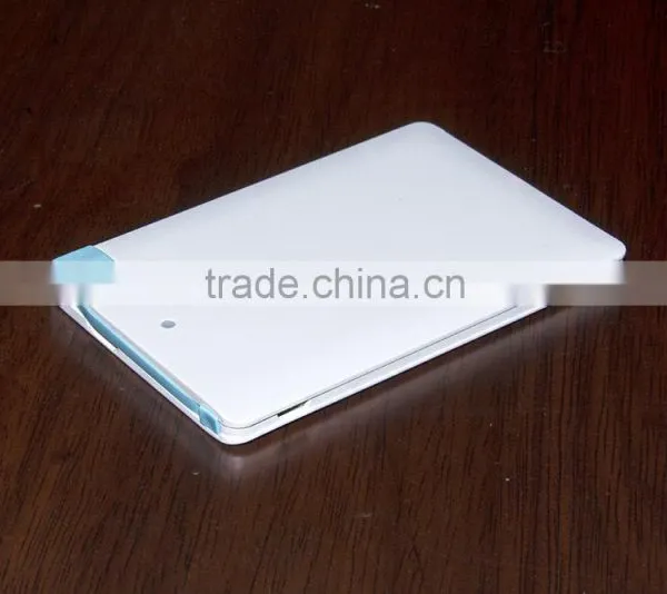 Built in Cable Credit Card 2000mAh Power Bank photo-6