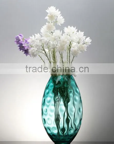 Home Decoration Clear Unique Art Flower Colored Glass Vase photo-4