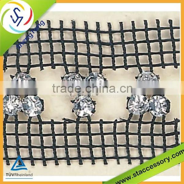 Plastic Rhinestone Mesh Trimming Rhinestone Banding Trimming Crystal Rhinestone Trimming
